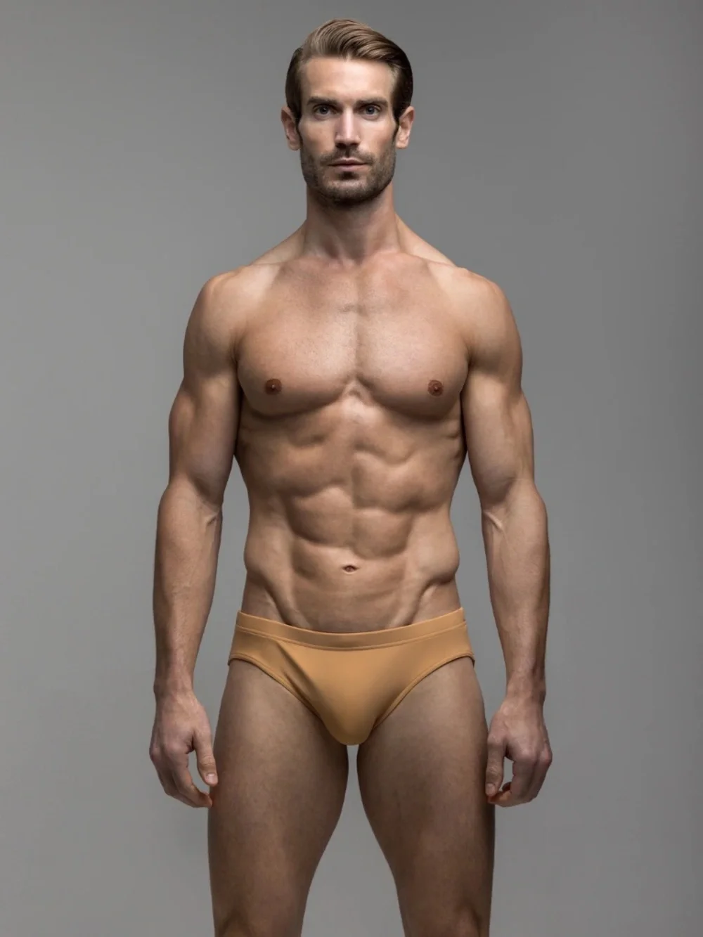 NWT Todd Sanfield Freestyle Deep Swim Brief Sand Size Large (L)